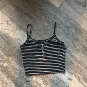 striped crop tank